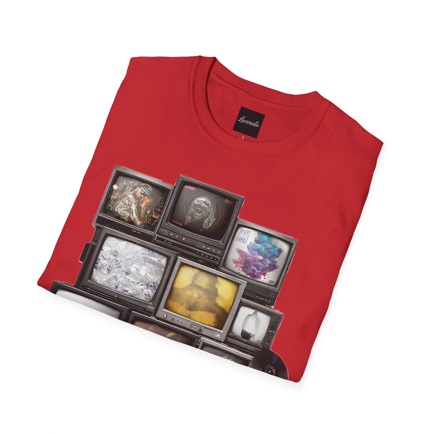 Future Retro TV Stack Collage T-Shirt