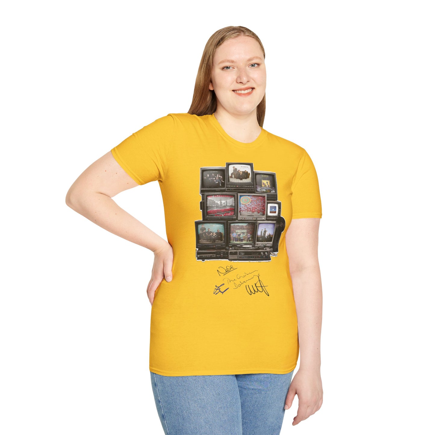 The Cranberries Retro Tv Stack Collage T-Shirt