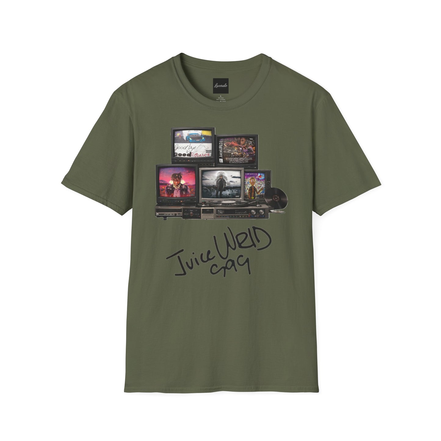 Juice Wrld Retro TV Stack Collage T-Shirt