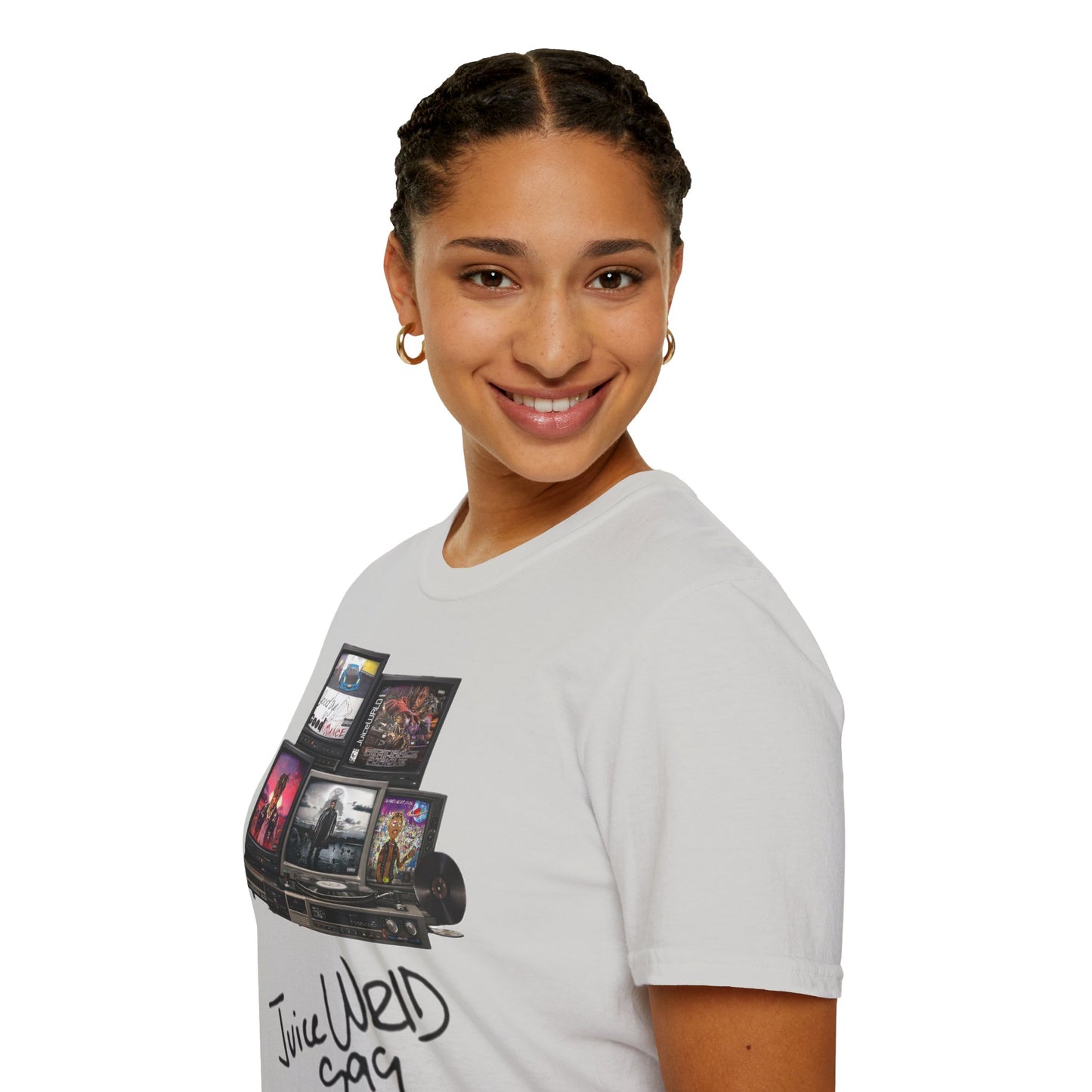 Juice Wrld Retro TV Stack Collage T-Shirt