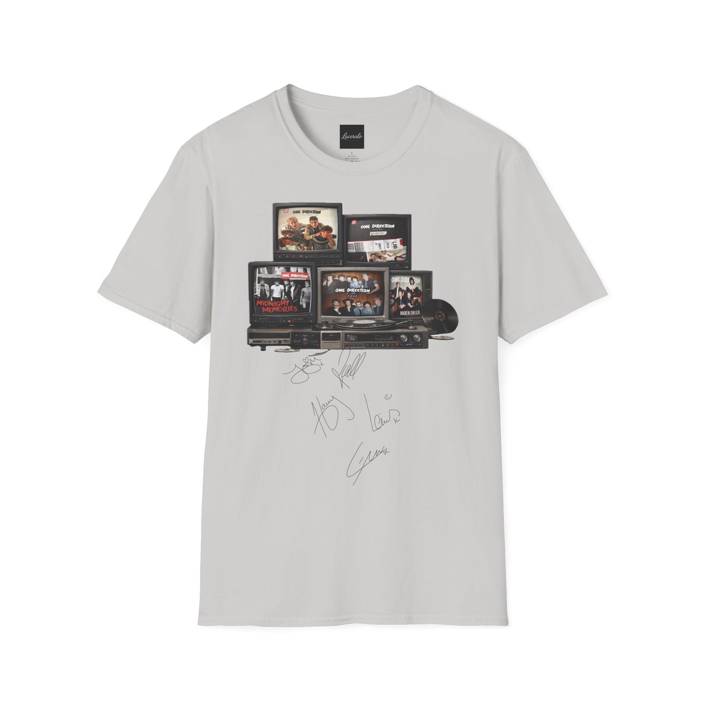 One Direction Retro TV Stack Collage T-Shirt