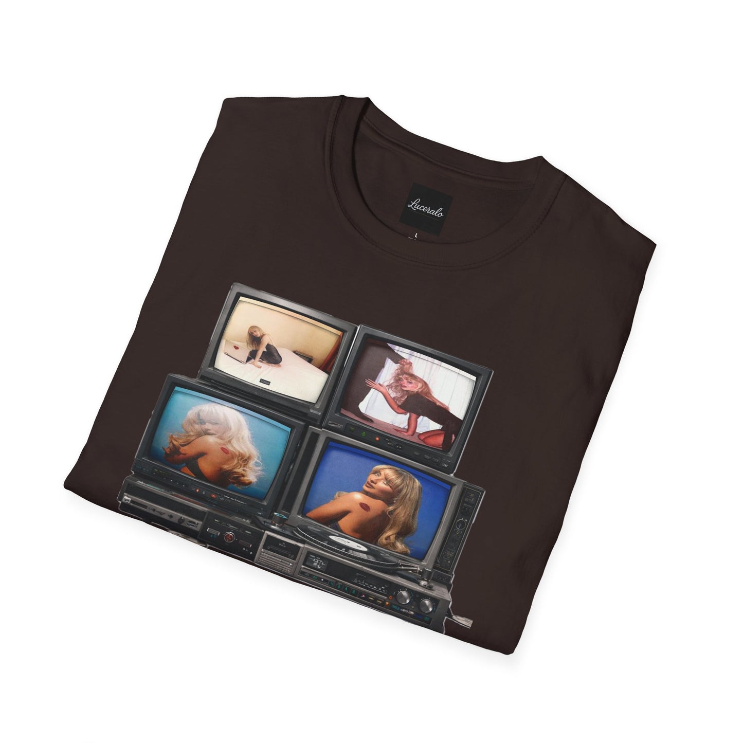 Espresso Era Retro TV Stack Collage T-Shirt