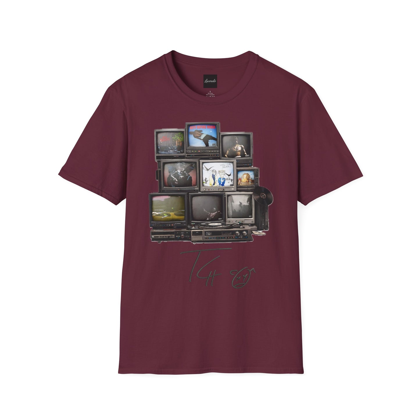 Travis Scott Retro TV Stack Collage T-Shirt