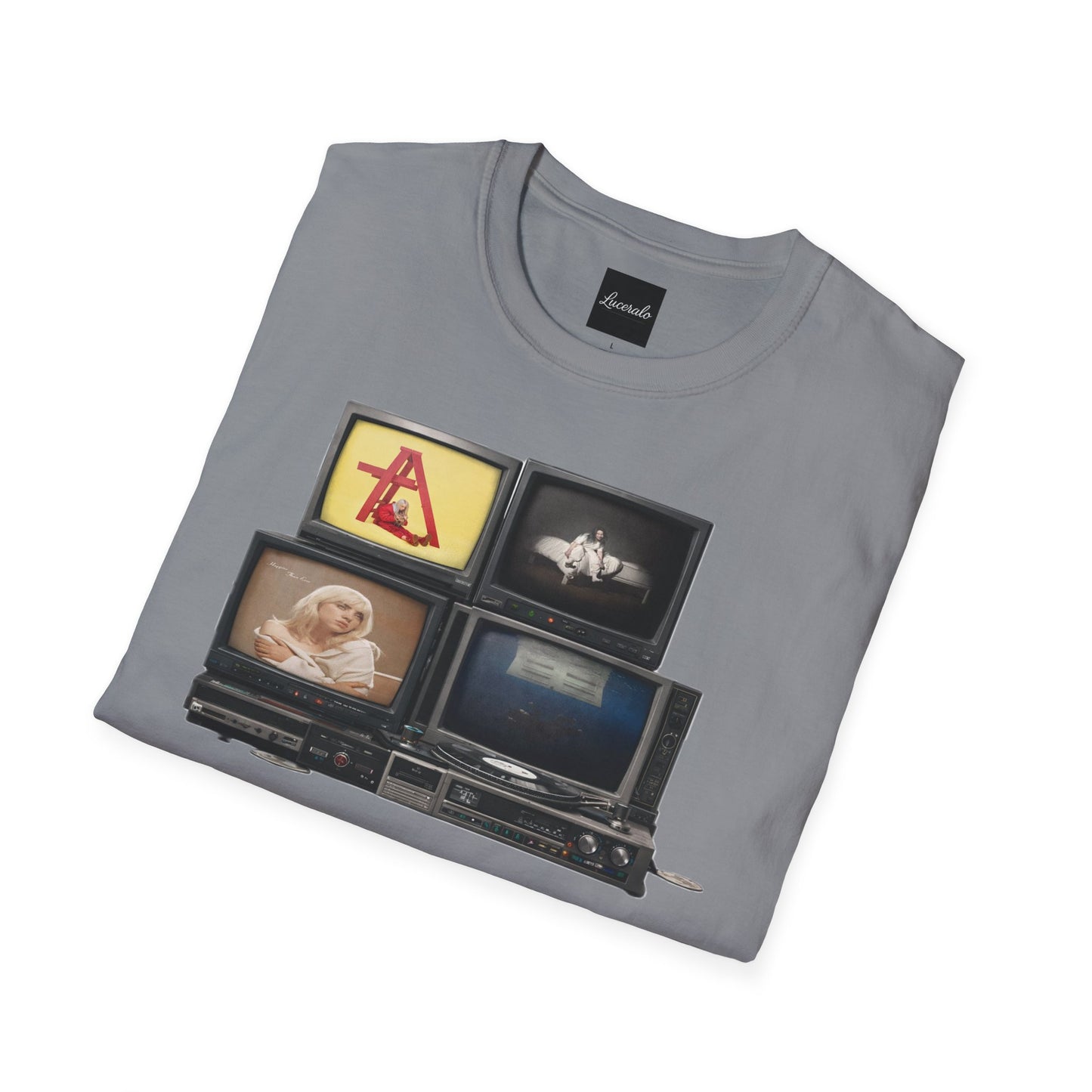 Alt Pop Retro TV Stack Collage T-Shirt