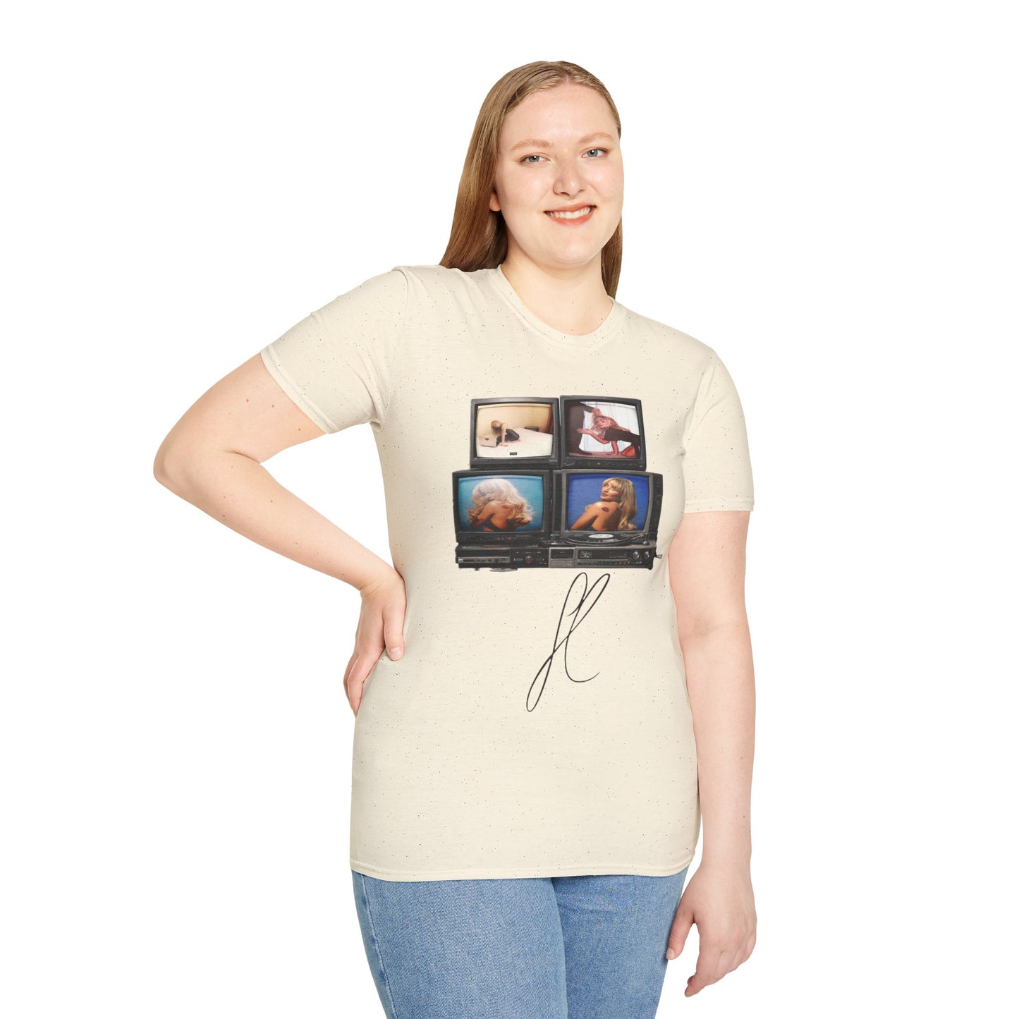 Espresso Era Retro TV Stack Collage T-Shirt