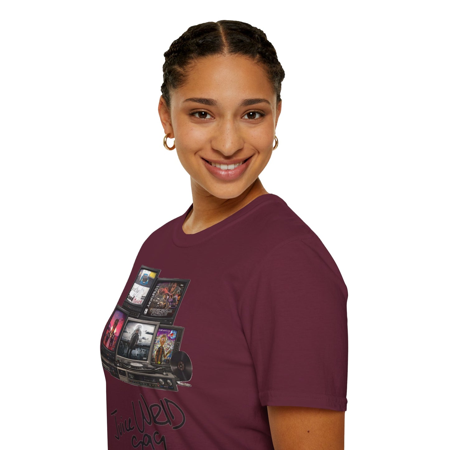 Juice Wrld Retro TV Stack Collage T-Shirt