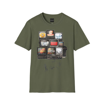Radiohead Retro TV Stack Collage T-Shirt
