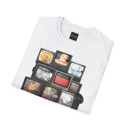 Radiohead Retro TV Stack Collage T-Shirt