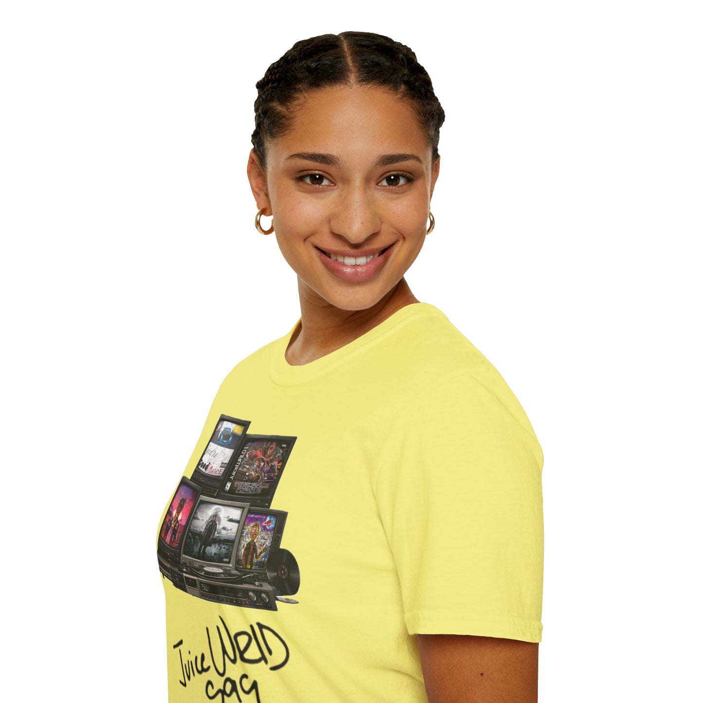Juice Wrld Retro TV Stack Collage T-Shirt