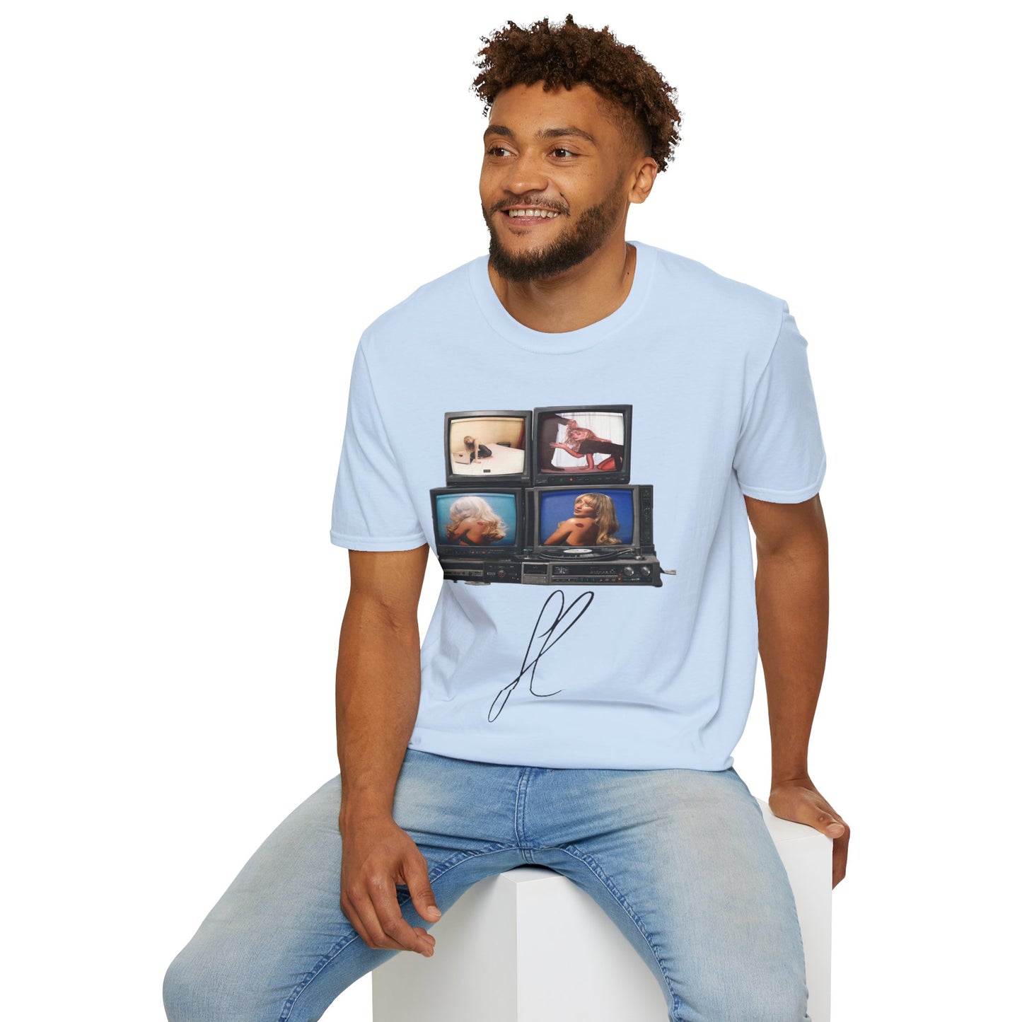 Espresso Era Retro TV Stack Collage T-Shirt