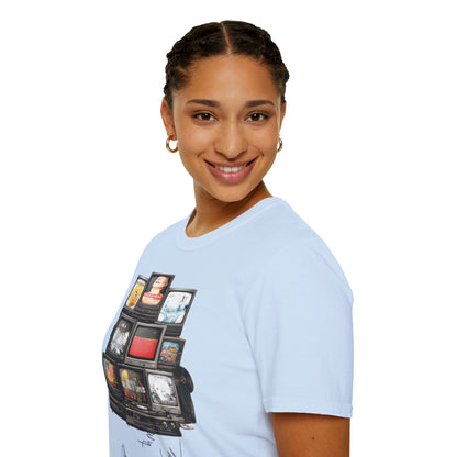 Radiohead Retro TV Stack Collage T-Shirt