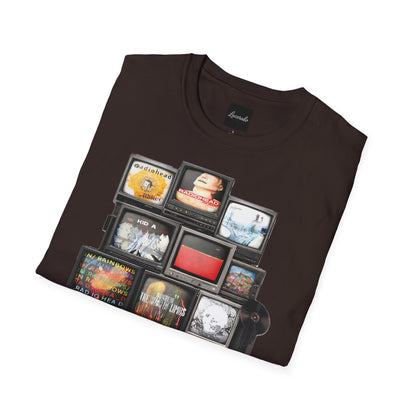 Radiohead Retro TV Stack Collage T-Shirt
