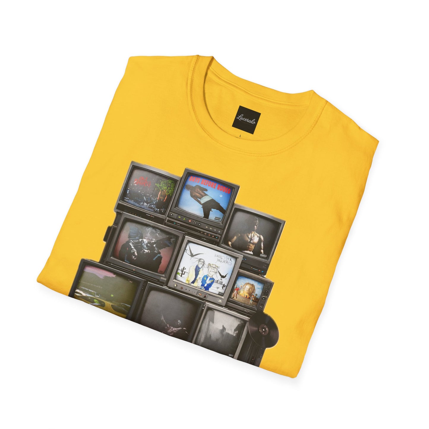Travis Scott Retro TV Stack Collage T-Shirt