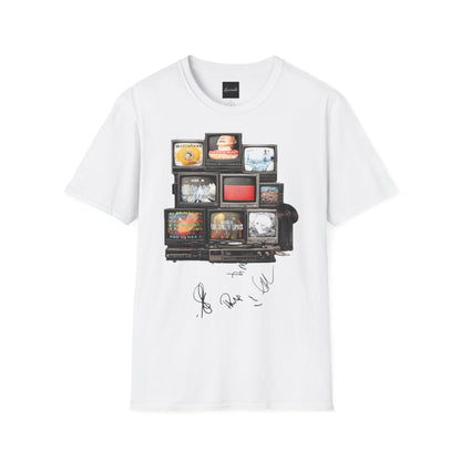 Radiohead Retro TV Stack Collage T-Shirt