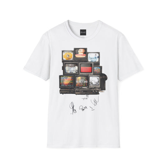 Radiohead Retro TV Stack Collage T-Shirt