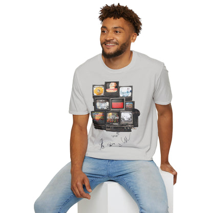 Radiohead Retro TV Stack Collage T-Shirt