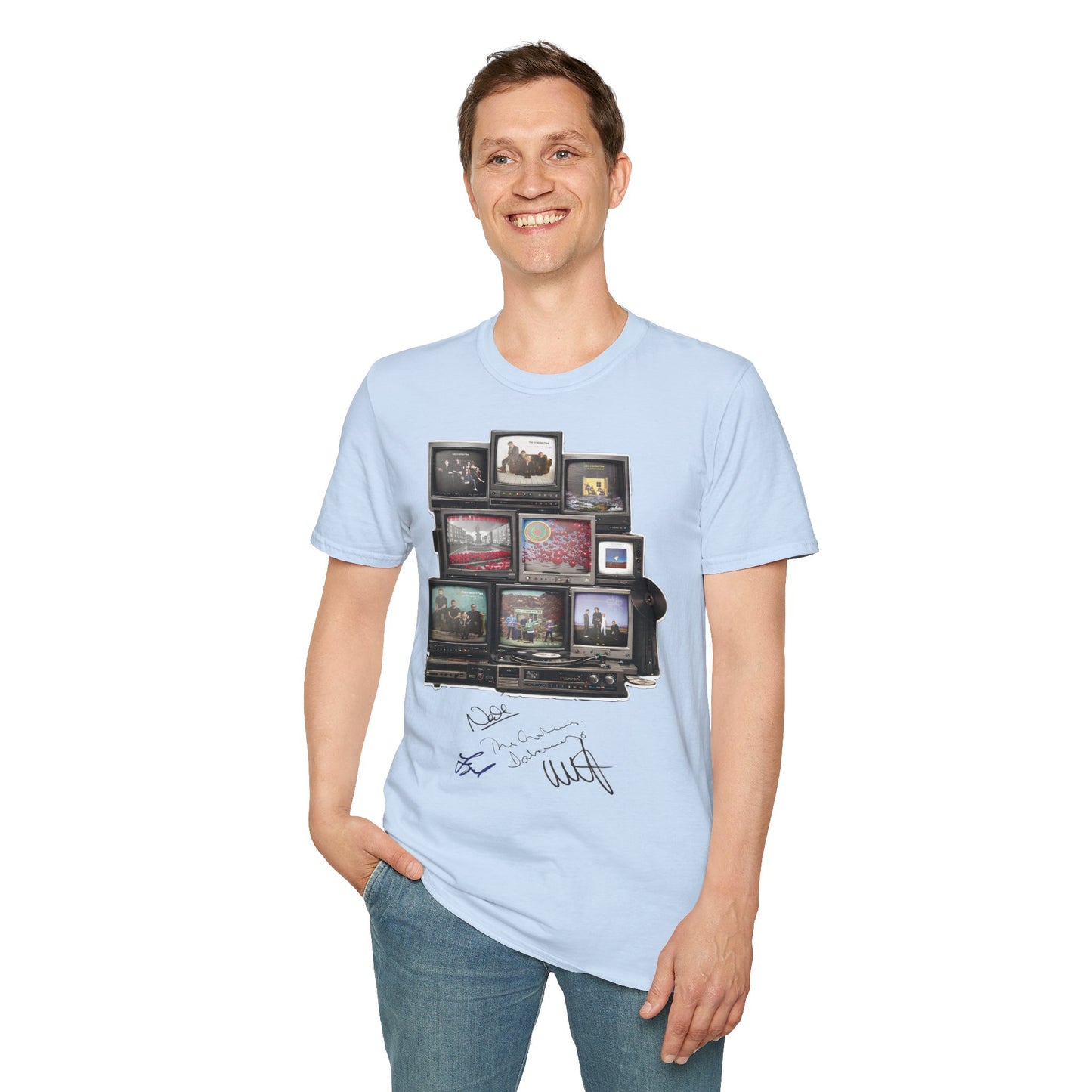 The Cranberries Retro Tv Stack Collage T-Shirt