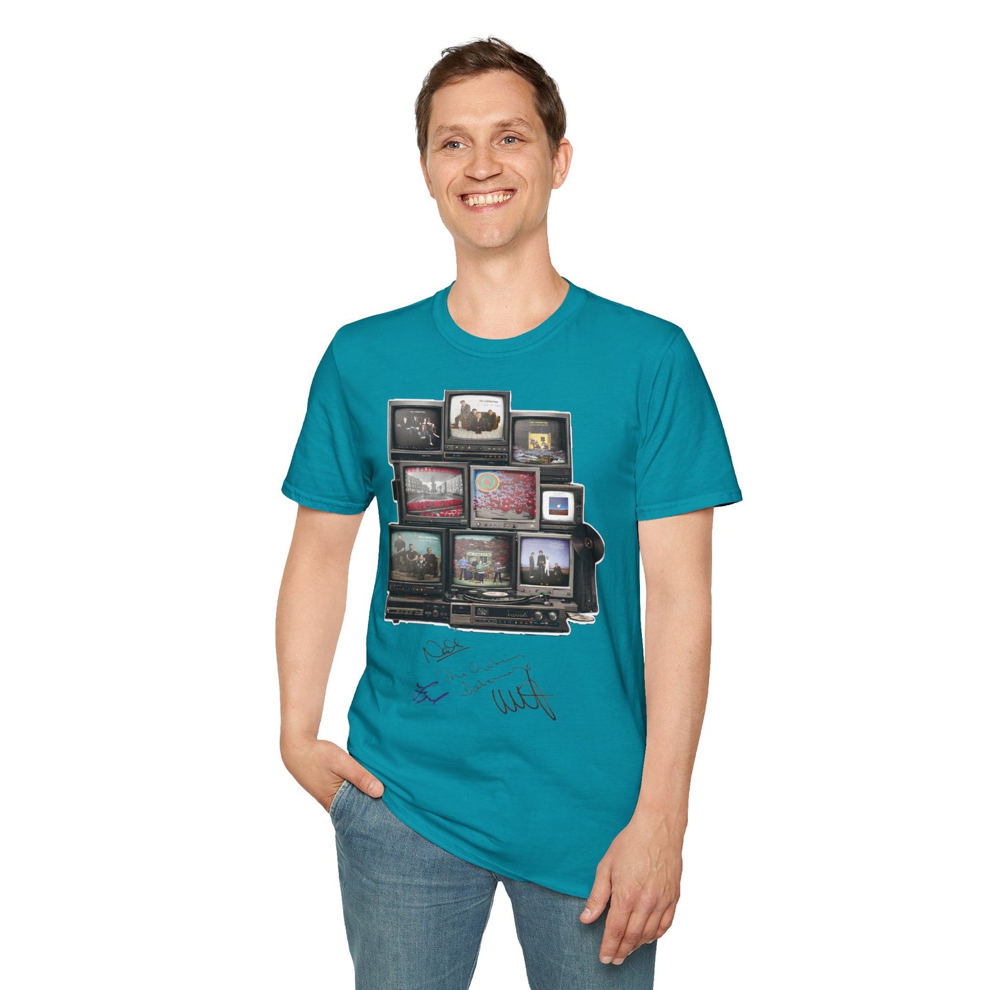 The Cranberries Retro Tv Stack Collage T-Shirt