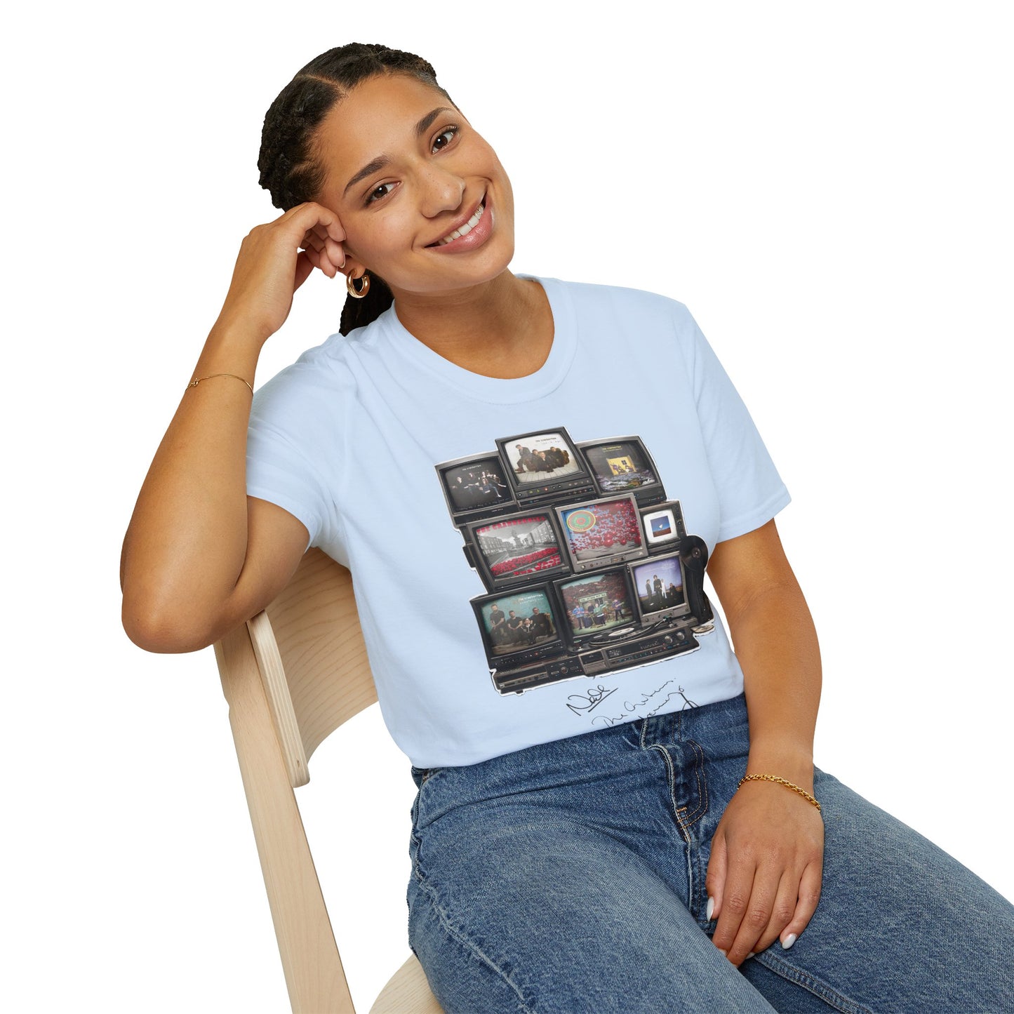 The Cranberries Retro Tv Stack Collage T-Shirt