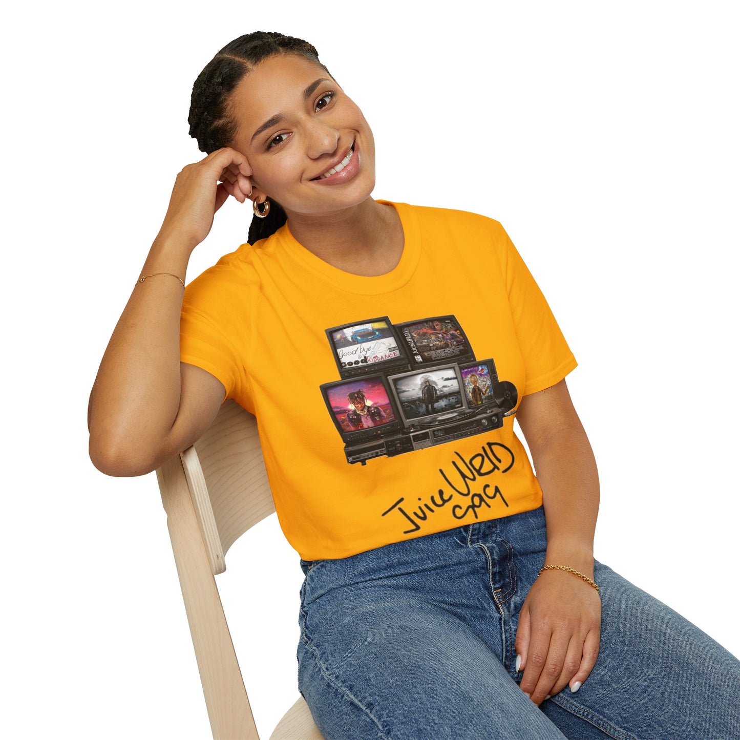 Juice Wrld Retro TV Stack Collage T-Shirt