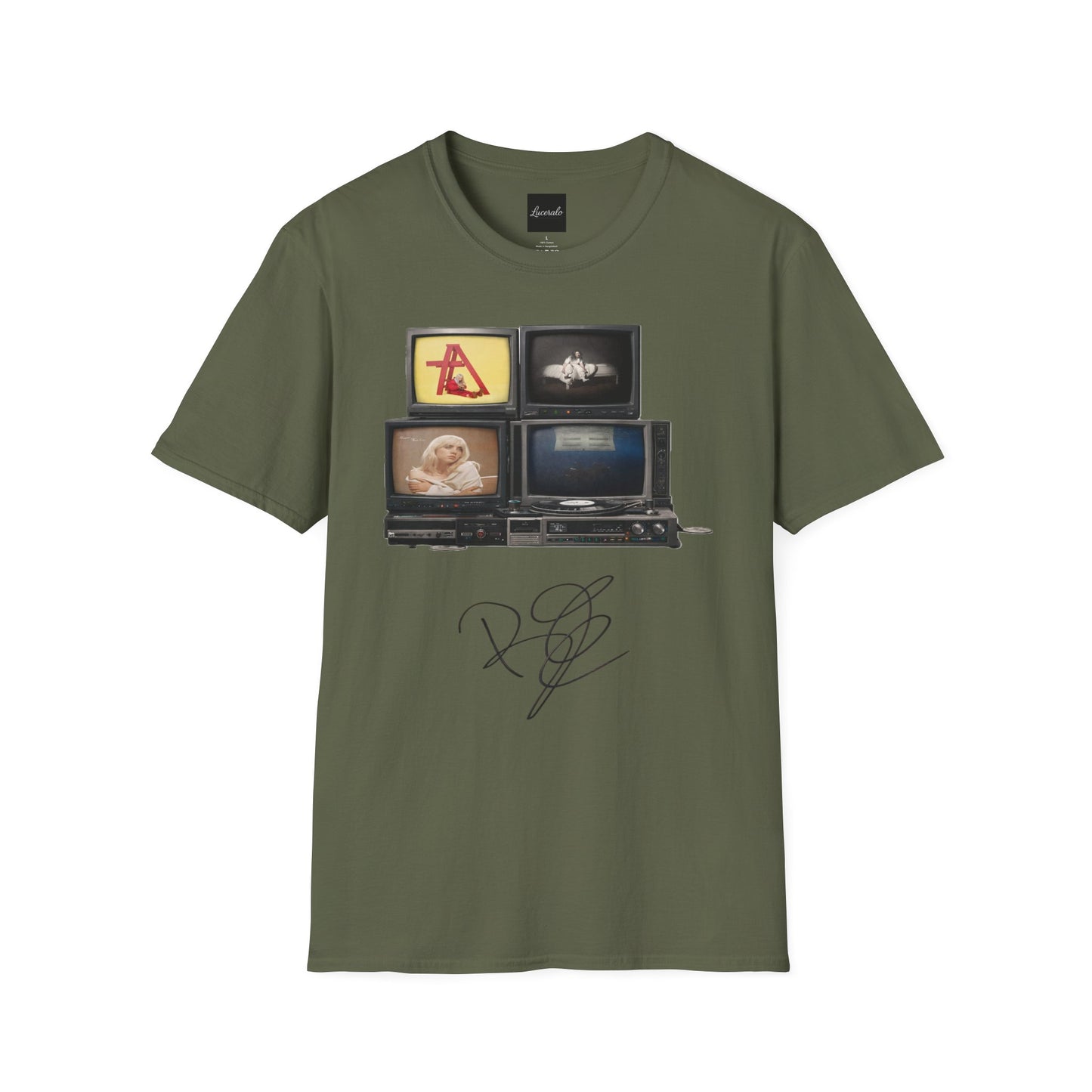 Alt Pop Retro TV Stack Collage T-Shirt
