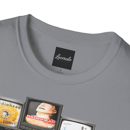 Radiohead Retro TV Stack Collage T-Shirt