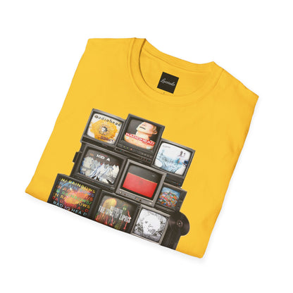 Radiohead Retro TV Stack Collage T-Shirt
