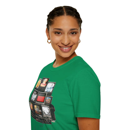 Radiohead Retro TV Stack Collage T-Shirt