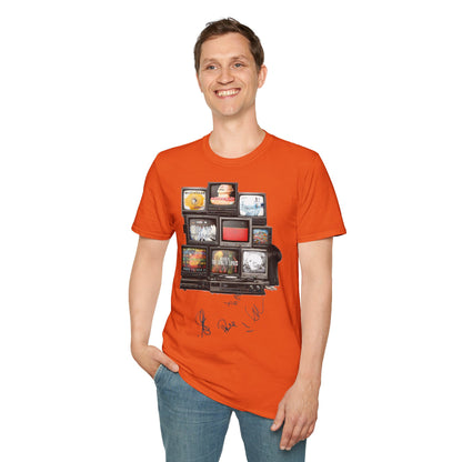 Radiohead Retro TV Stack Collage T-Shirt