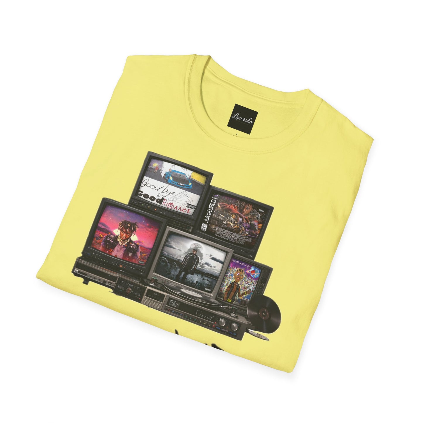 Juice Wrld Retro TV Stack Collage T-Shirt