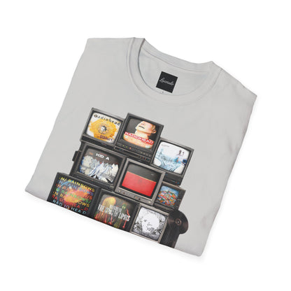 Radiohead Retro TV Stack Collage T-Shirt