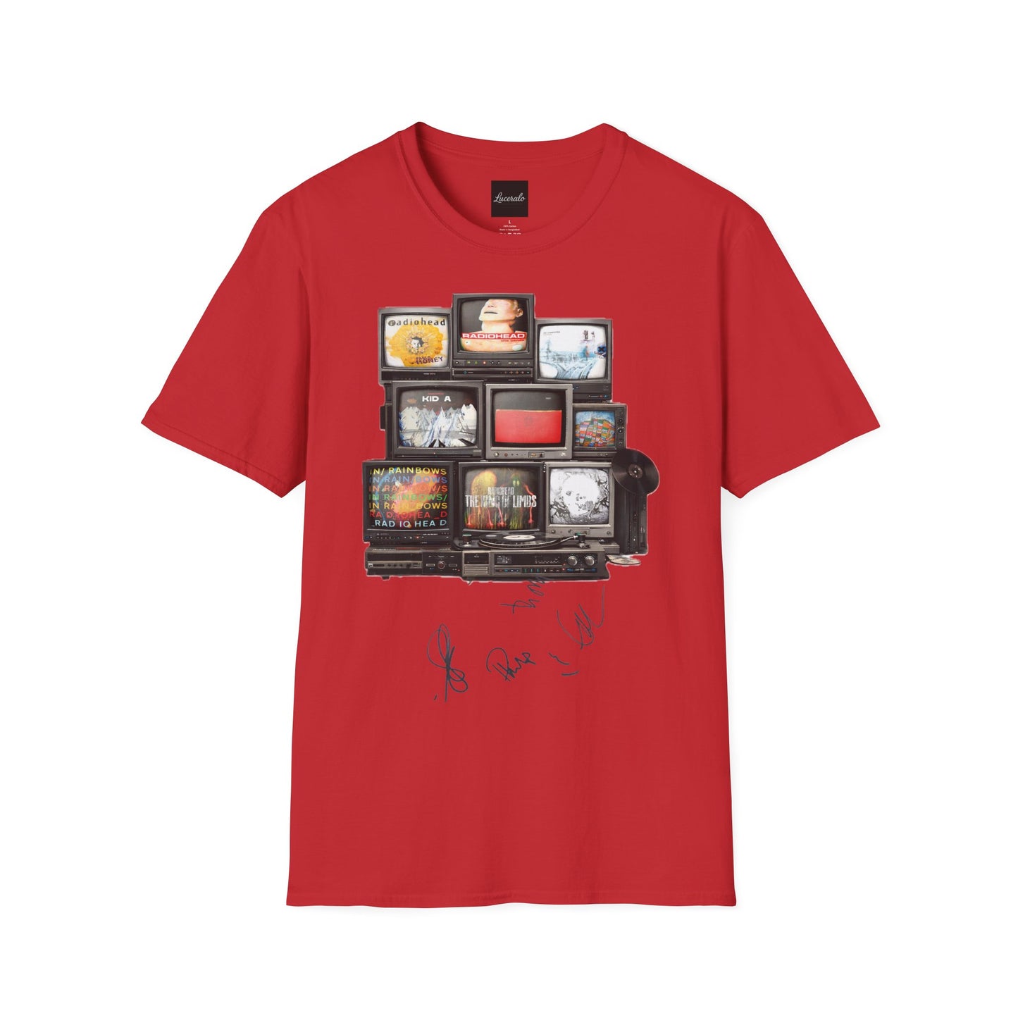 Radiohead Retro TV Stack Collage T-Shirt