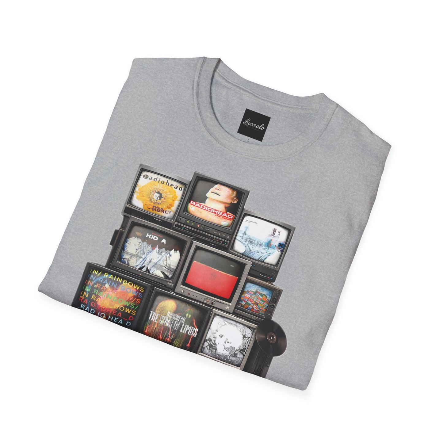 Radiohead Retro TV Stack Collage T-Shirt