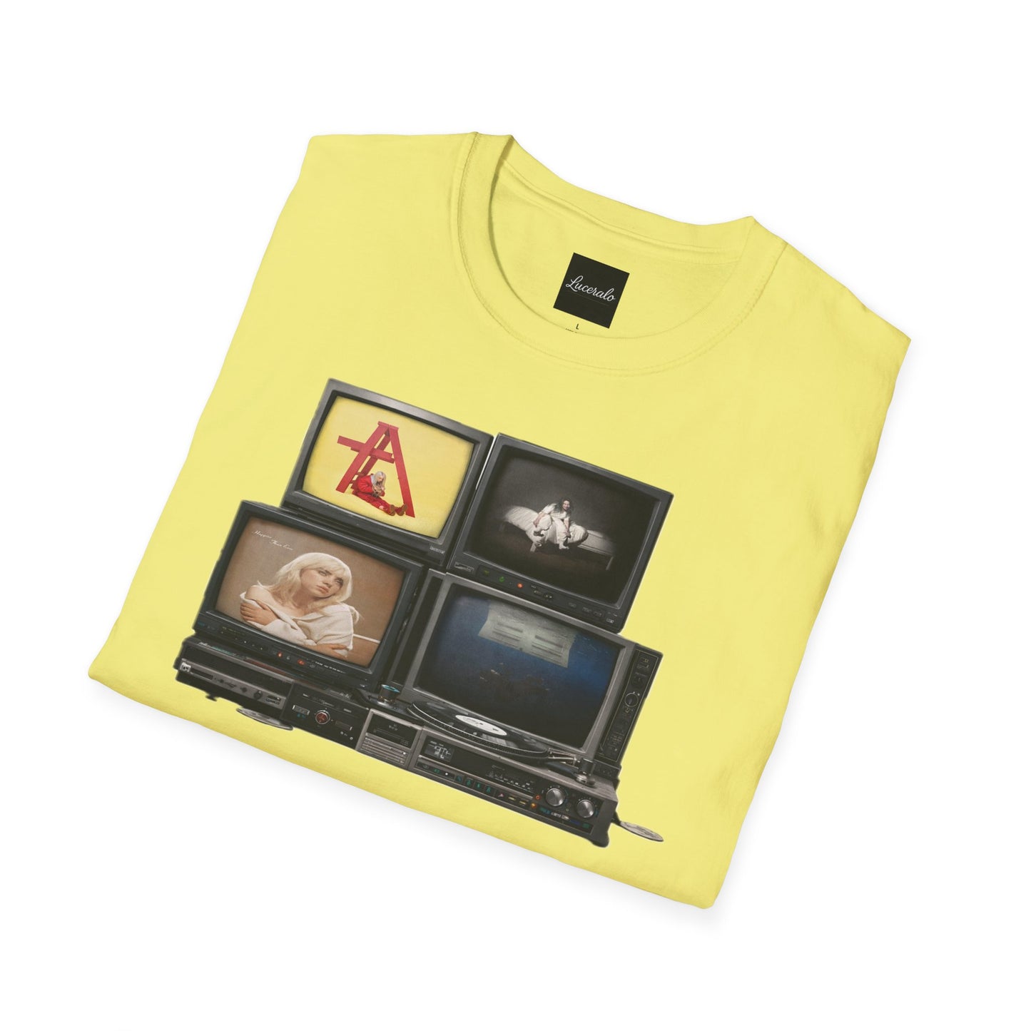 Alt Pop Retro TV Stack Collage T-Shirt