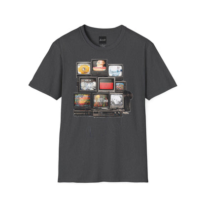 Radiohead Retro TV Stack Collage T-Shirt