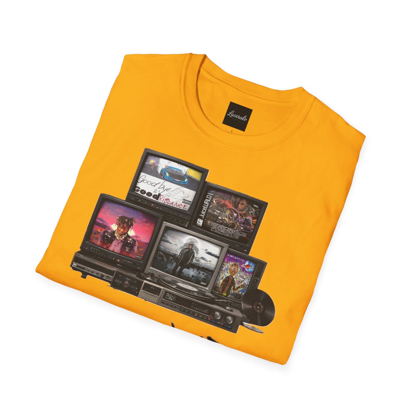 Juice Wrld Retro TV Stack Collage T-Shirt