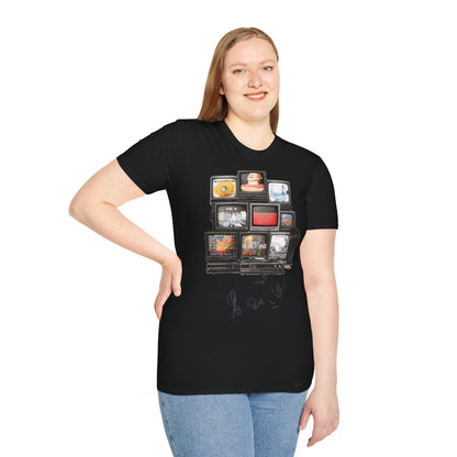 Radiohead Retro TV Stack Collage T-Shirt
