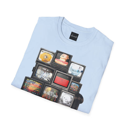 Radiohead Retro TV Stack Collage T-Shirt