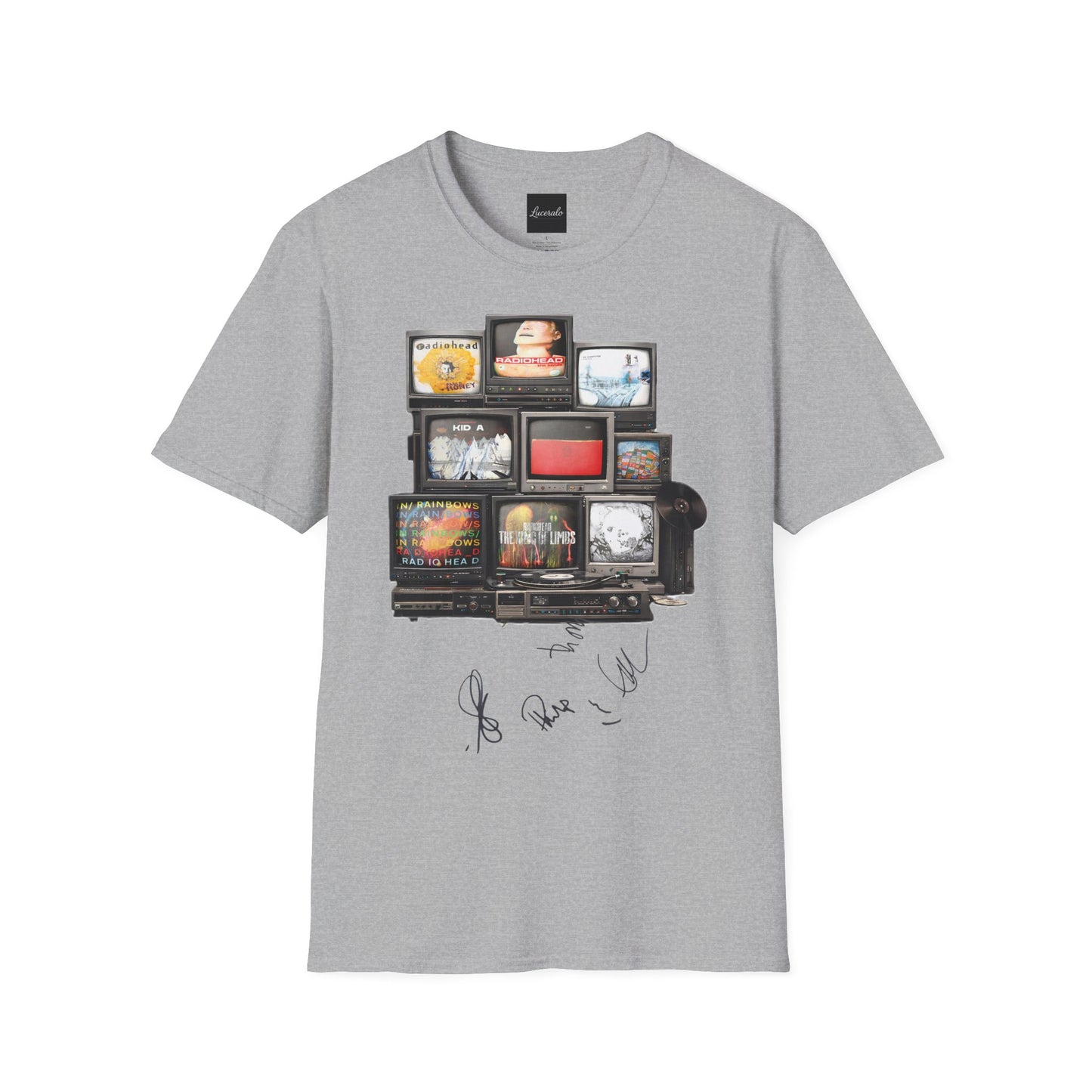 Radiohead Retro TV Stack Collage T-Shirt