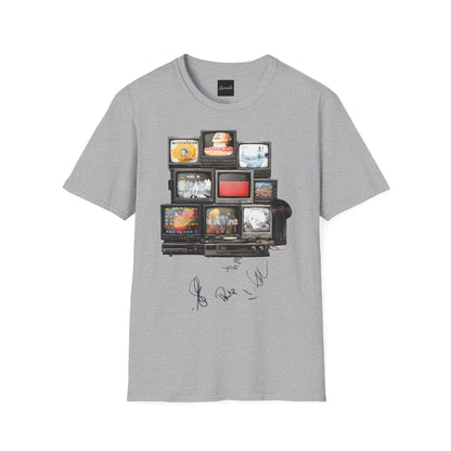 Radiohead Retro TV Stack Collage T-Shirt