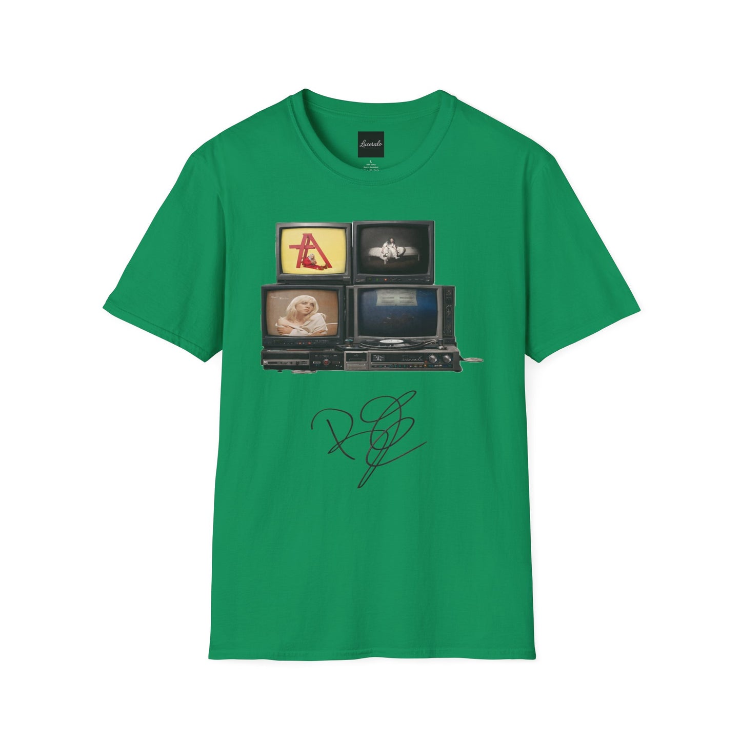 Alt Pop Retro TV Stack Collage T-Shirt