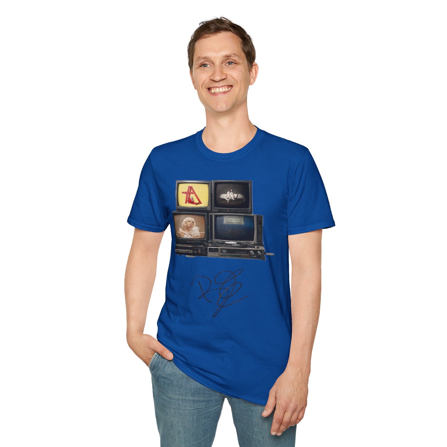 Alt Pop Retro TV Stack Collage T-Shirt