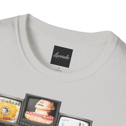 Radiohead Retro TV Stack Collage T-Shirt