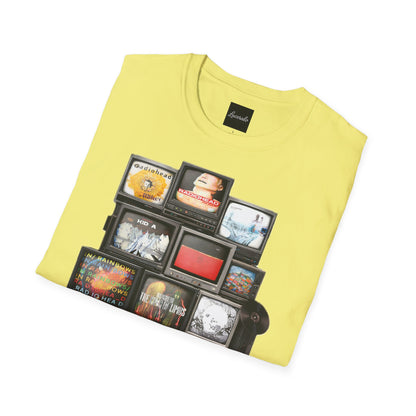 Radiohead Retro TV Stack Collage T-Shirt