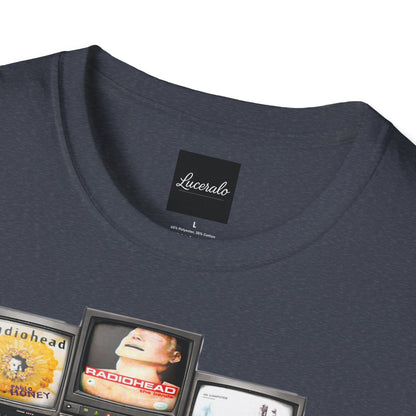 Radiohead Retro TV Stack Collage T-Shirt