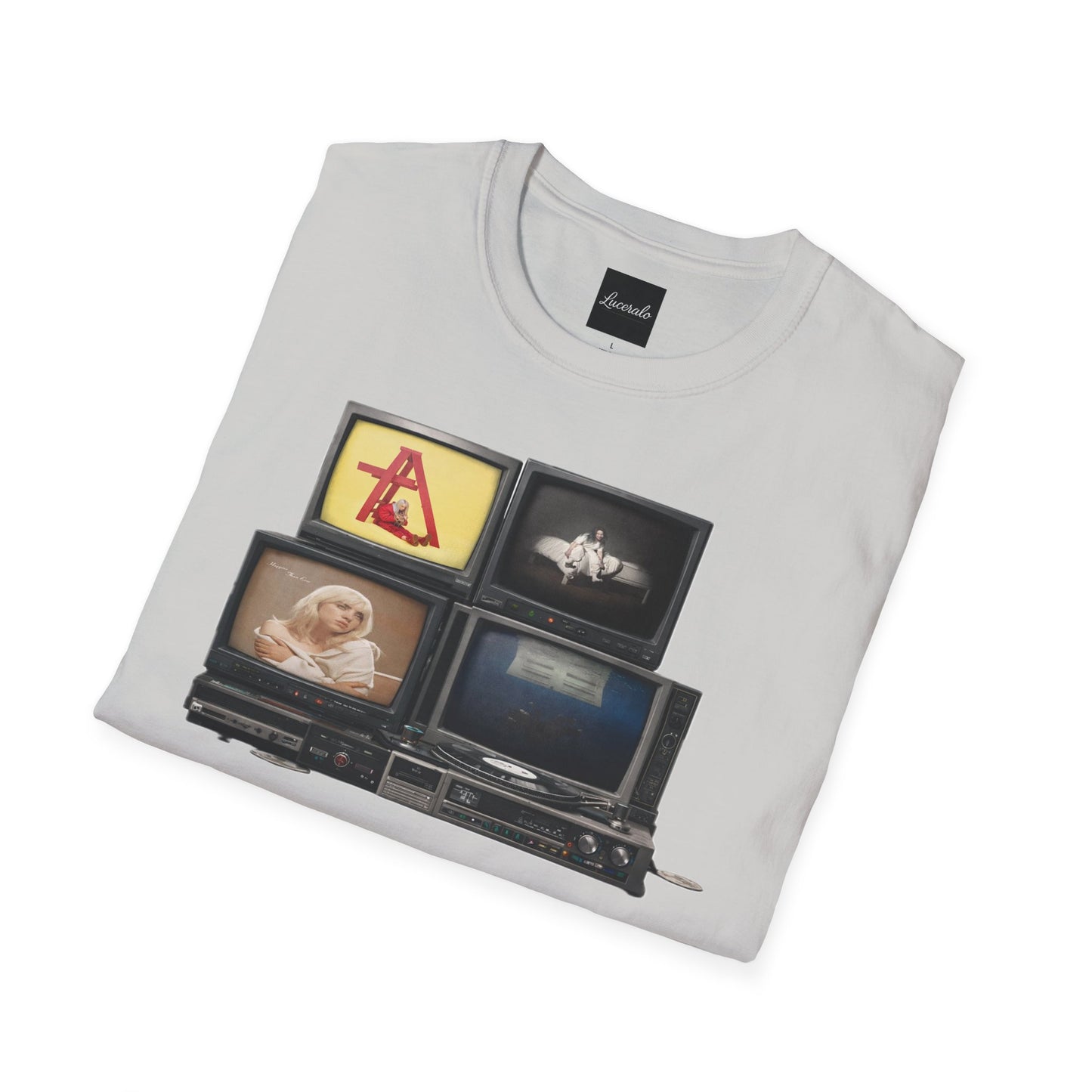 Alt Pop Retro TV Stack Collage T-Shirt