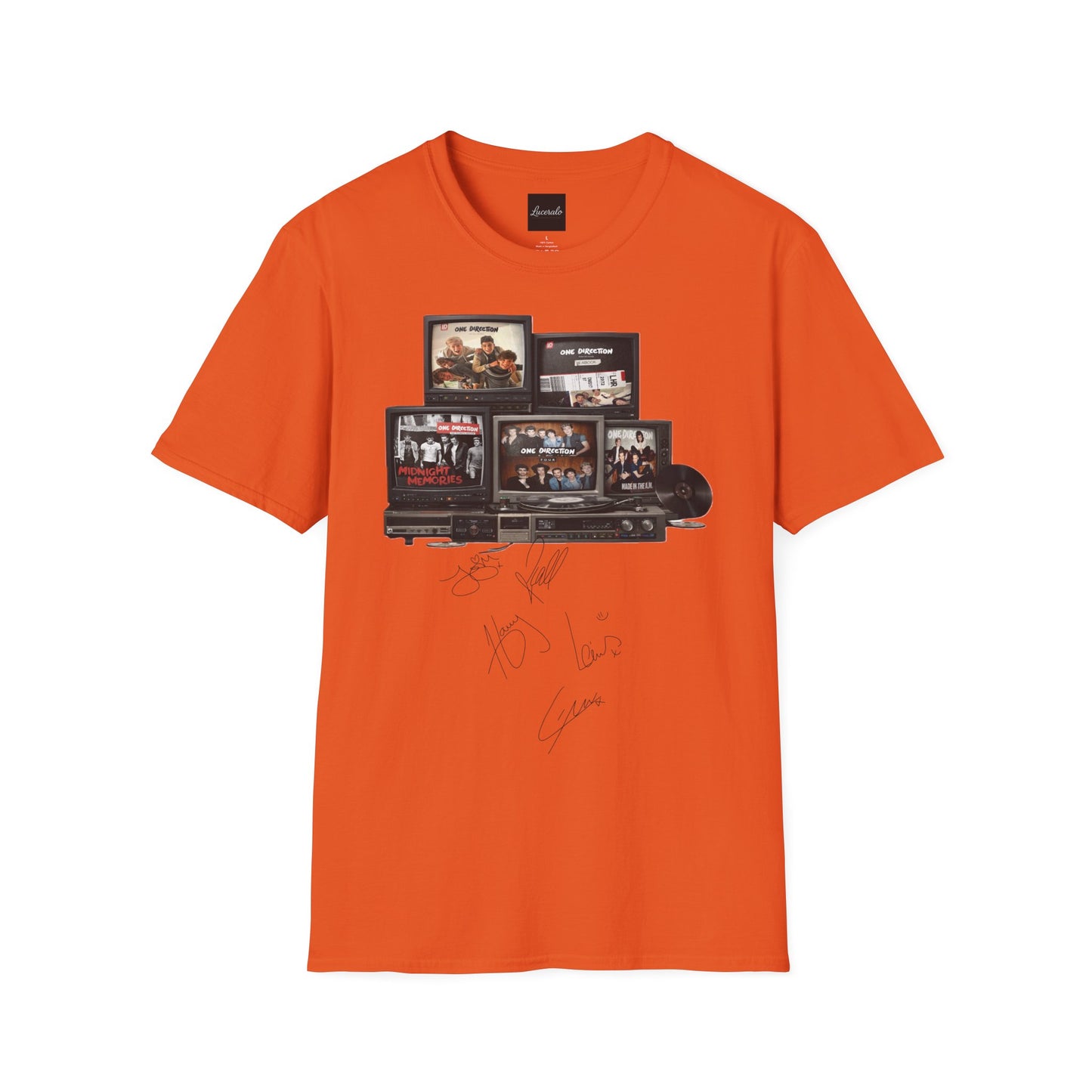 One Direction Retro TV Stack Collage T-Shirt