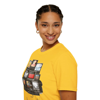Radiohead Retro TV Stack Collage T-Shirt