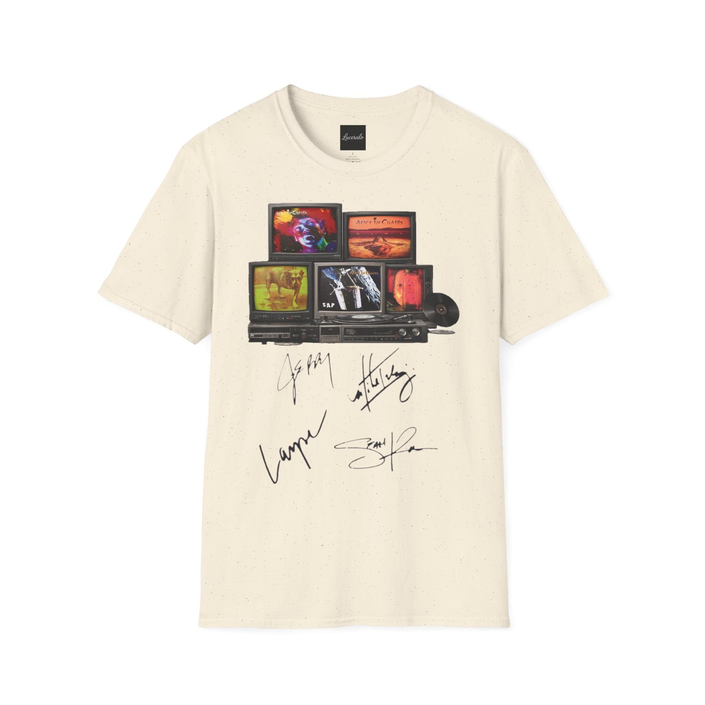 Alice in Chains Retro TV Stack Collage T-Shirt