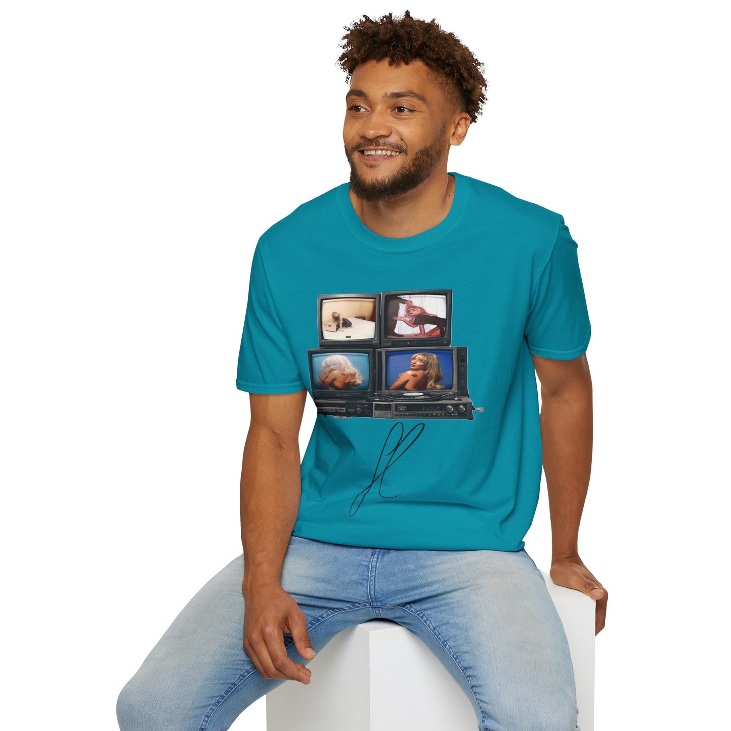 Espresso Era Retro TV Stack Collage T-Shirt